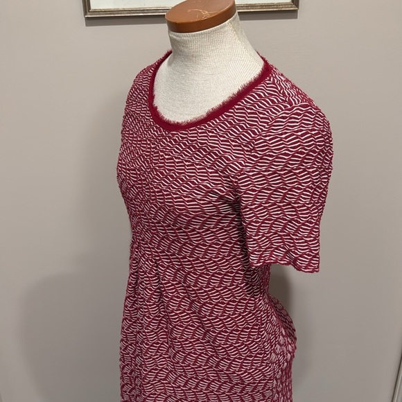 Anthropologie Maeve - Dora Textured Knit Shift Dress - Red/White - Size XS - Picture 8 of 10
